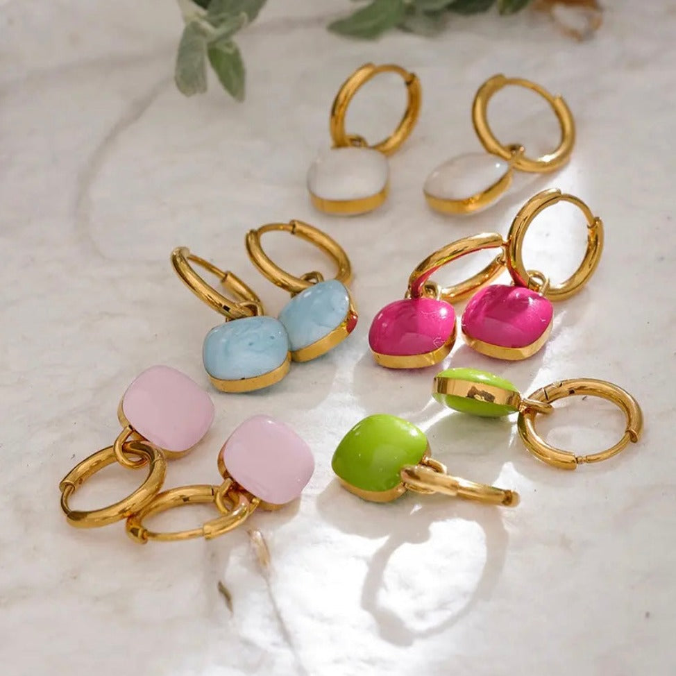 MIA | 18K Gold Enamel Earrings